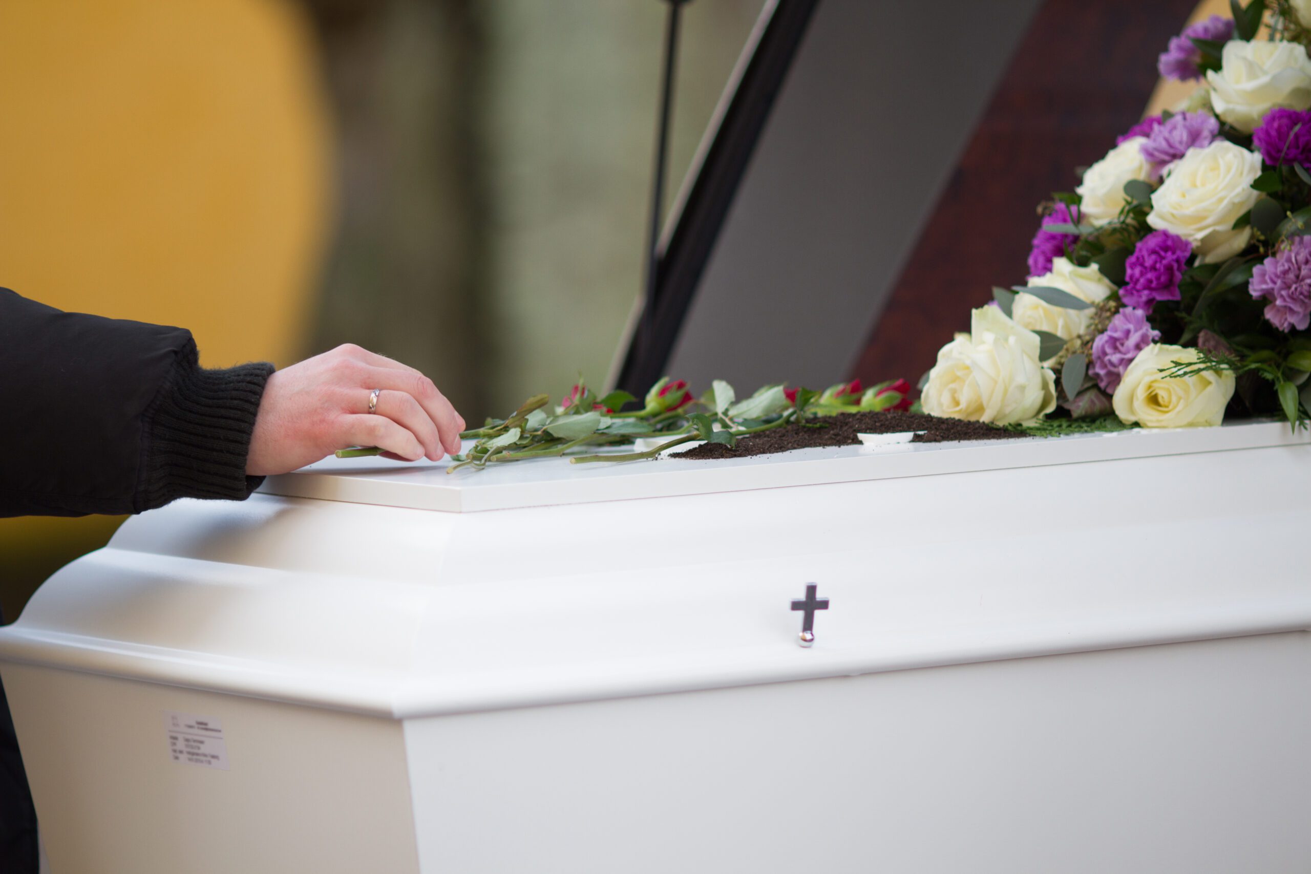 casket at funeral